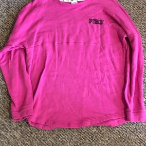 Pink sweat shirt material